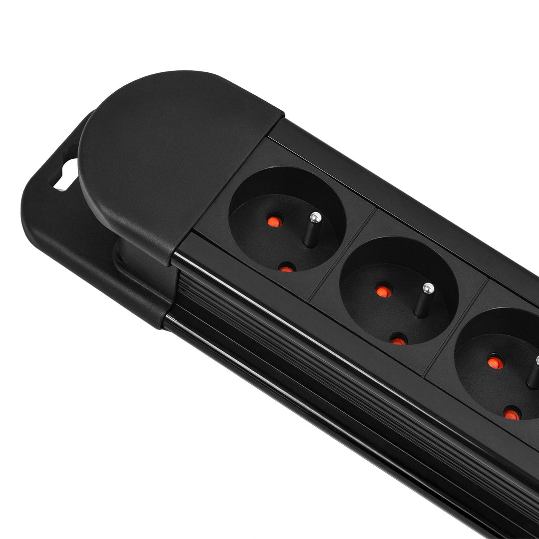Maclean Power Strip, 10-outlet extension cord, 2 switches, overload protection and indicator, 3680W, MCE10
