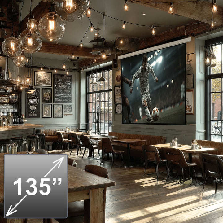 Maclean Electric Projection Screen, Wall-Mount with Remote Control, 135", 300x168cm, 16:9, MC-561