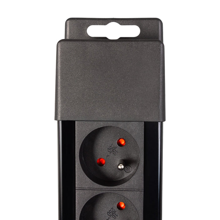 Power strip 8 outlets illuminated switch protection for children