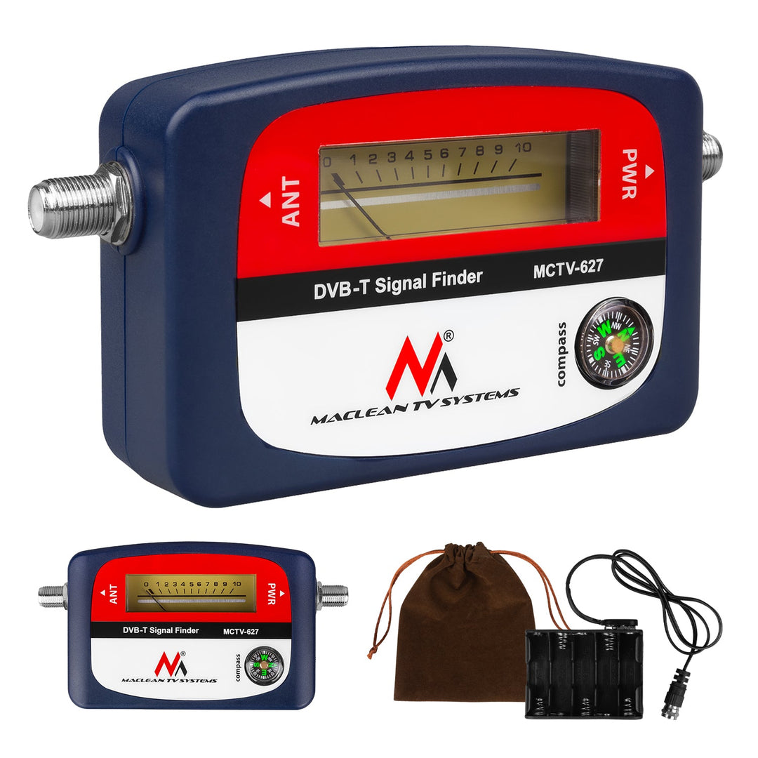 Mclean MCTV-627 DVB-T Satellite Finder with Cover F-F Cable
