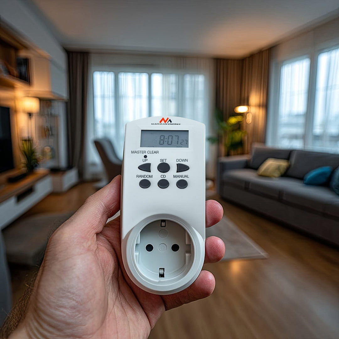 Maclean digital timer, f. random, timer, 10 prog., max 156 programs, German socket, 3600W, MCE05G