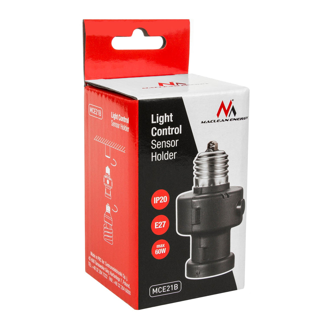 Maclean Energy MCE21B Light Control Sensor Holder for bulb IP20 E27 max 60W