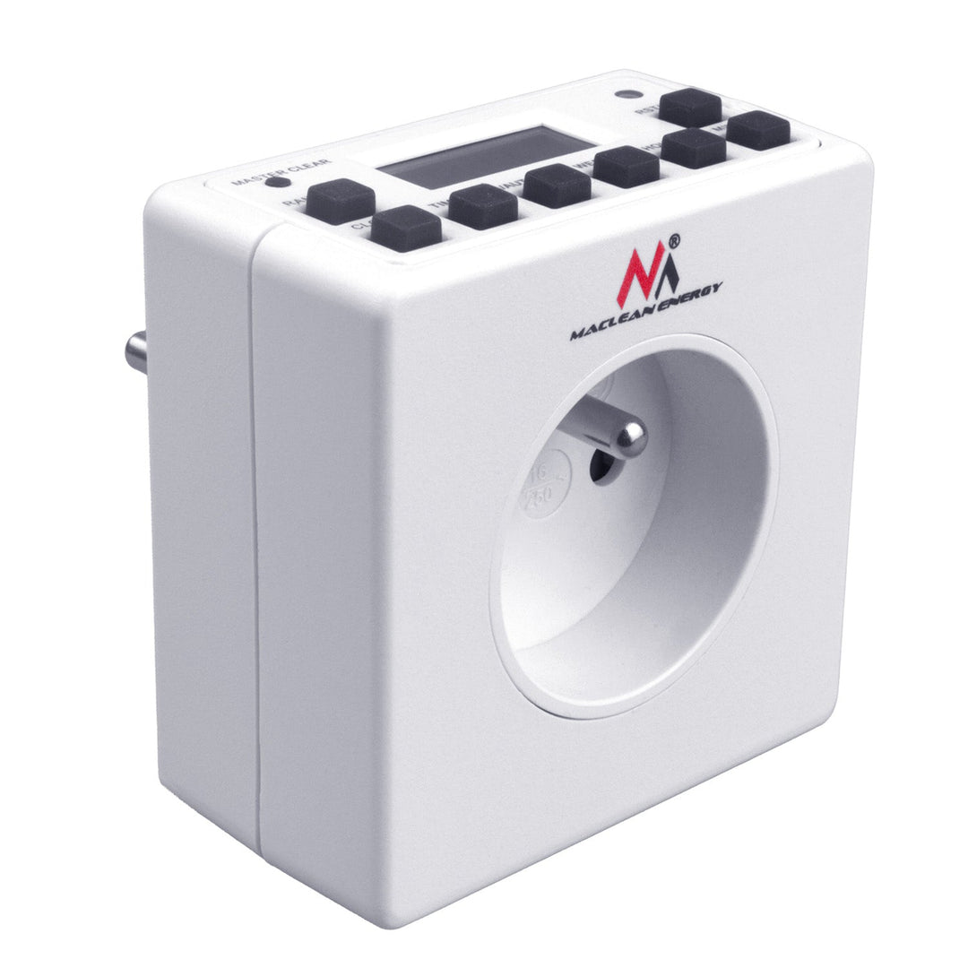 Digital timer, random function, timer, 10 programs, max 156 programs, type E, 3600W, Maclean MCE30