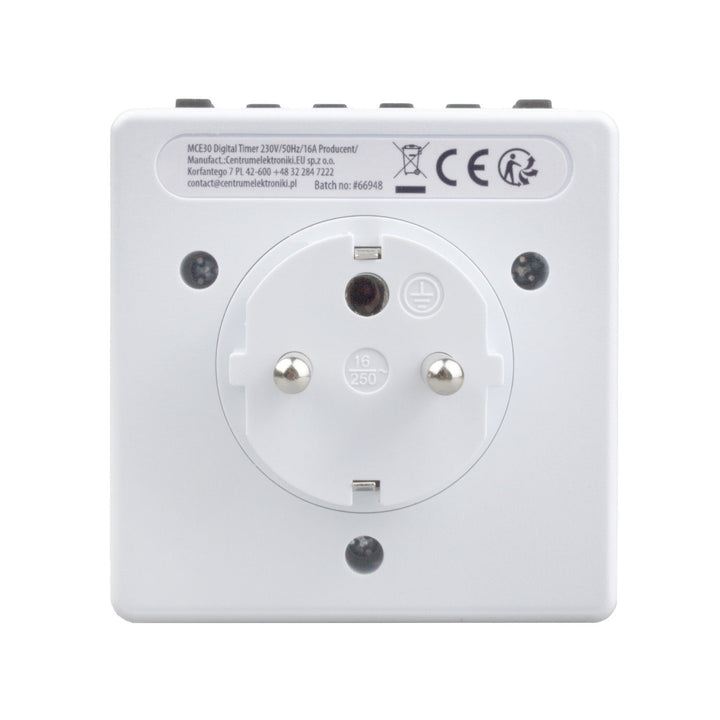Digital timer, random function, timer, 10 programs, max 156 programs, type E, 3600W, Maclean MCE30
