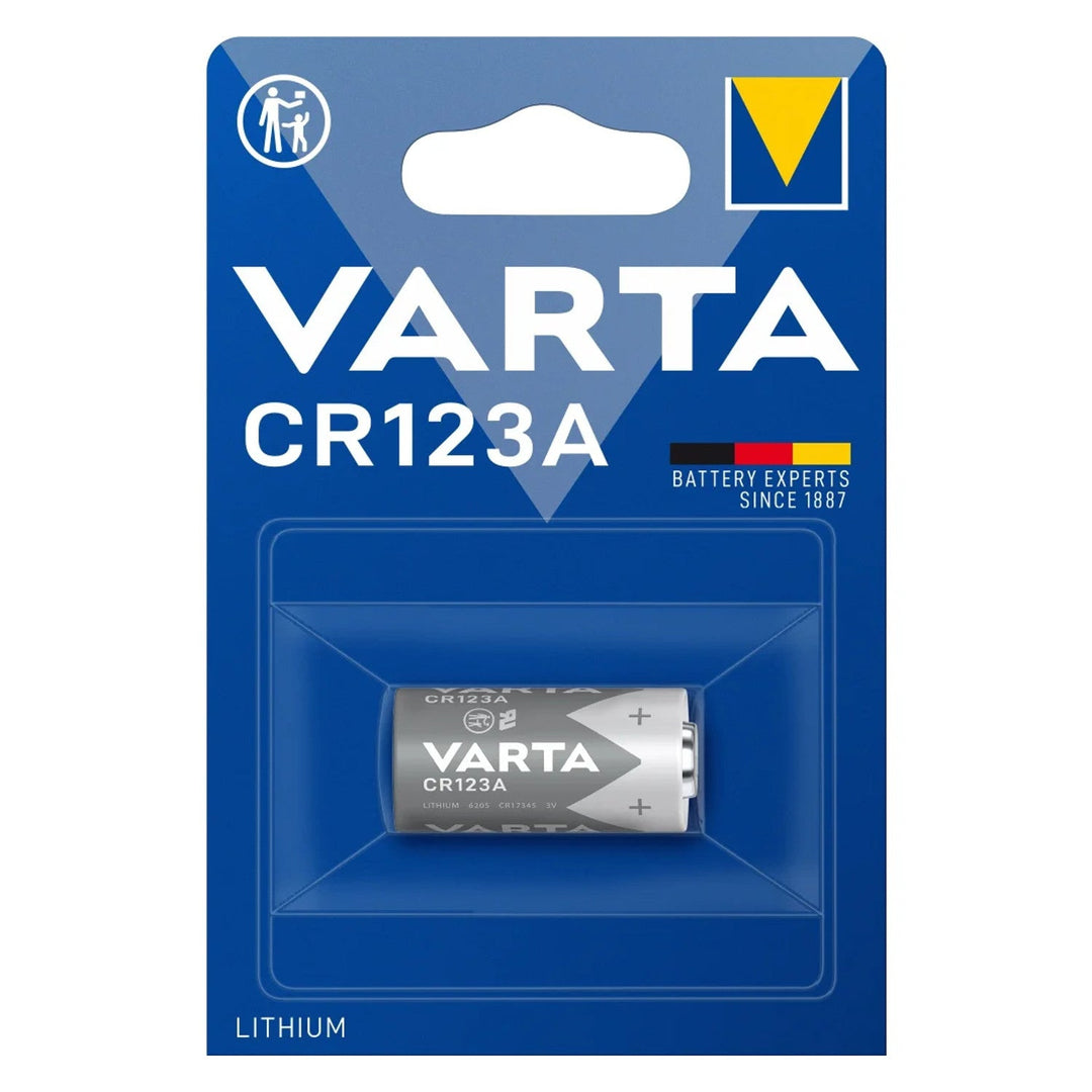Varta CR123 3V 1430 mAh lithium battery for electronic devices