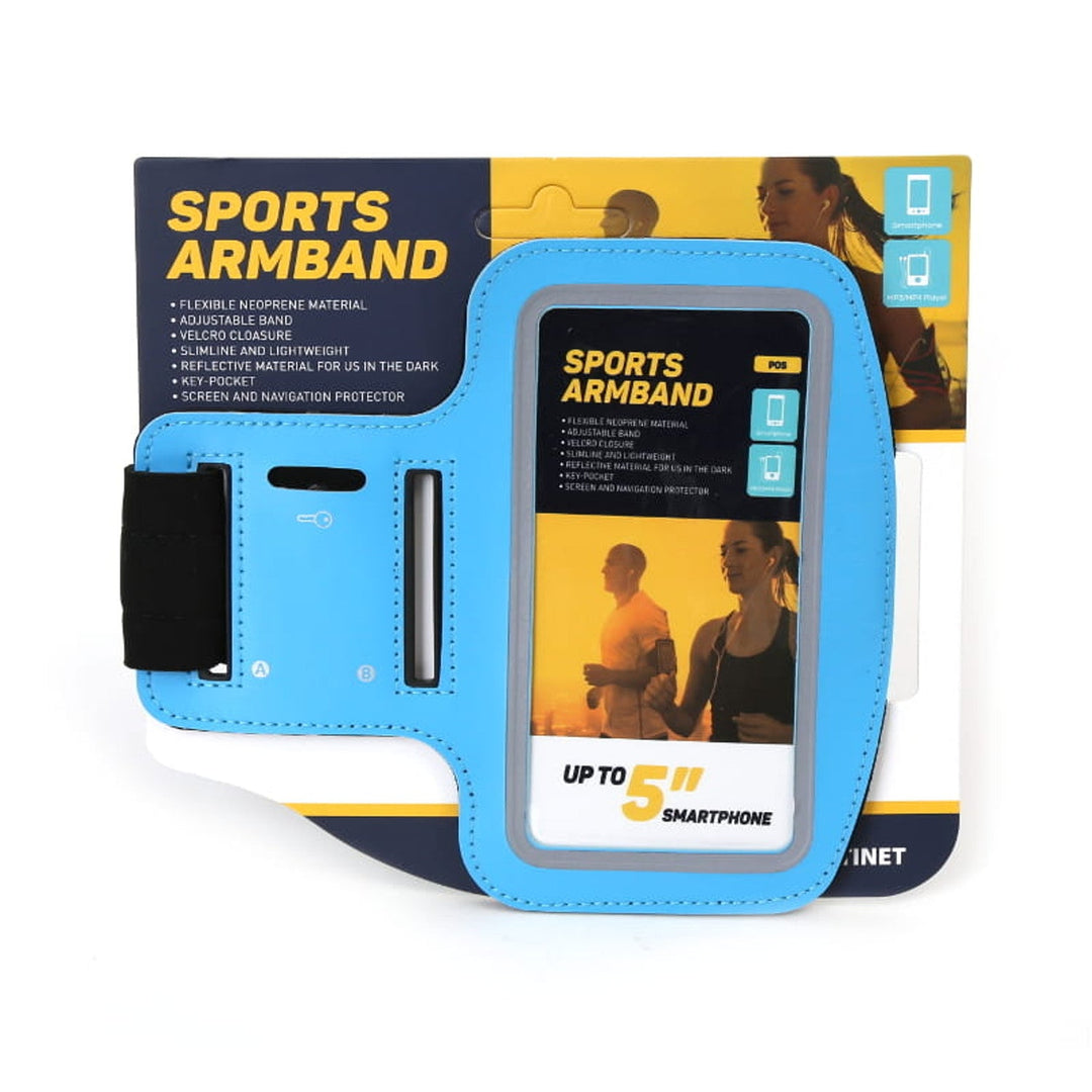 5'' smartphone case with shoulder strap blue Platinet 42054