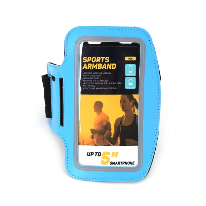 5'' smartphone case with shoulder strap blue Platinet 42054