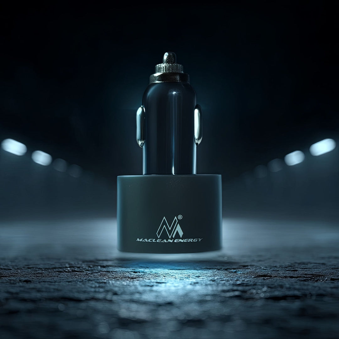 Maclean MCE76 Triple Car Charger Dual USB Lightning IOS GPS Android Quick Charge Cigarette Socket
