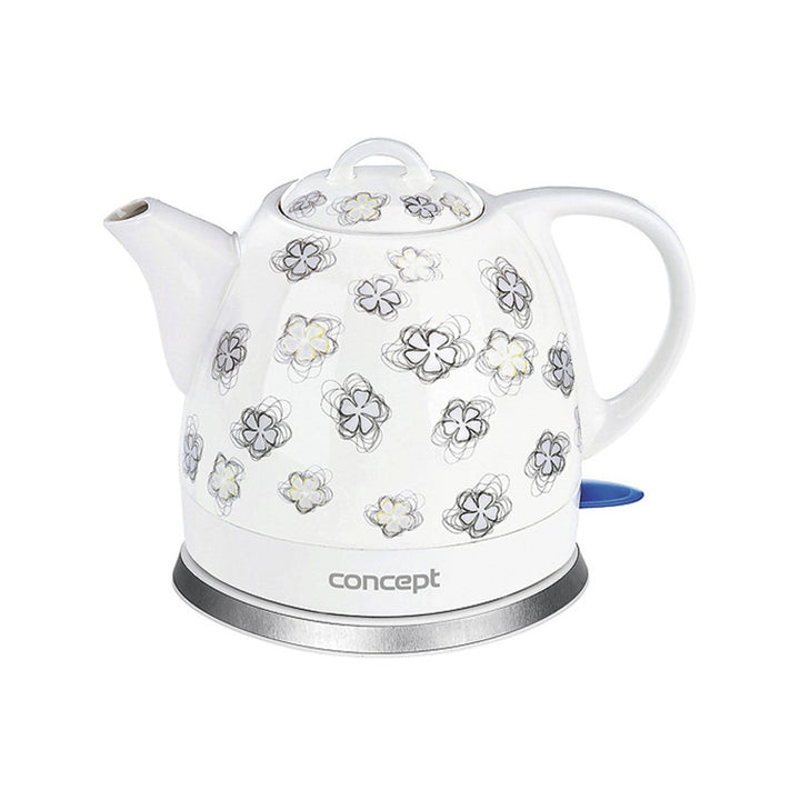 Concept RK0010NE Electric Ceramic Kettle Elegant Teapot Retro Water Level Indicator 1200W 1L