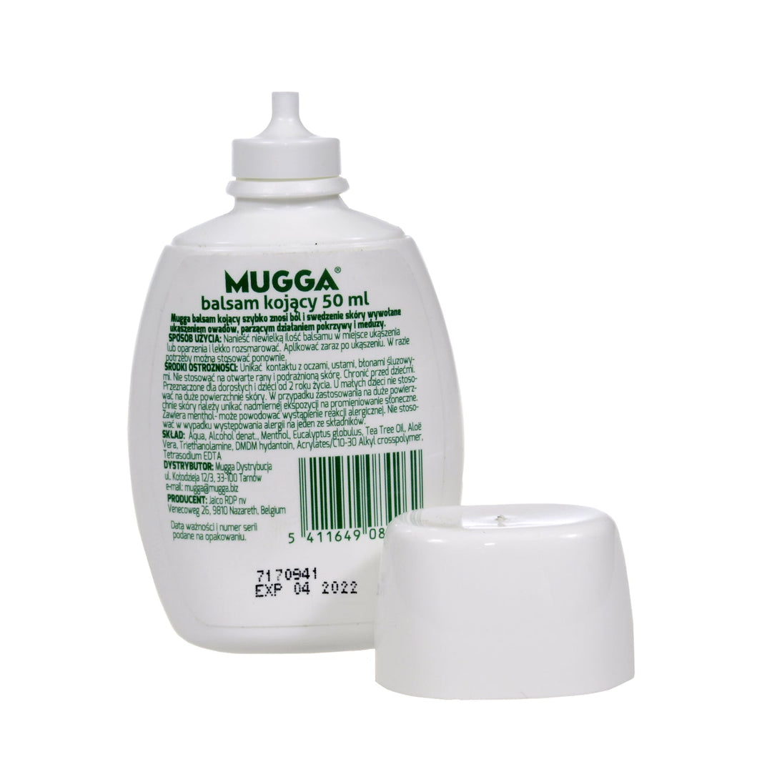 Mugga 50ml Insect Bite Relief Soothing Balm Lotion Menthol Tea Tree Oil Aloe Vera