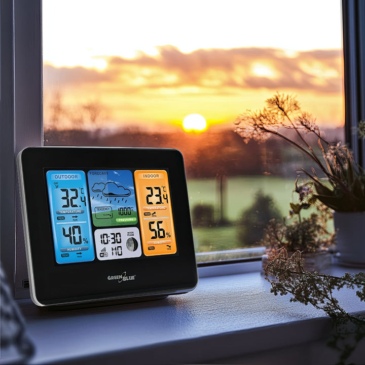 Wireless Weather Station WiFi Outdoor Temperature Sensor LCD Display IPX4