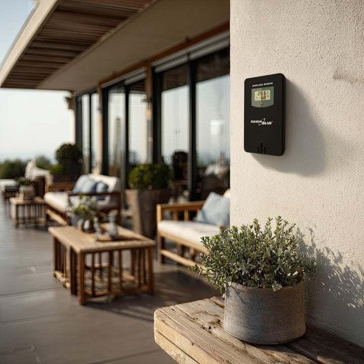 Wireless Weather Station WiFi Outdoor Temperature Sensor LCD Display IPX4