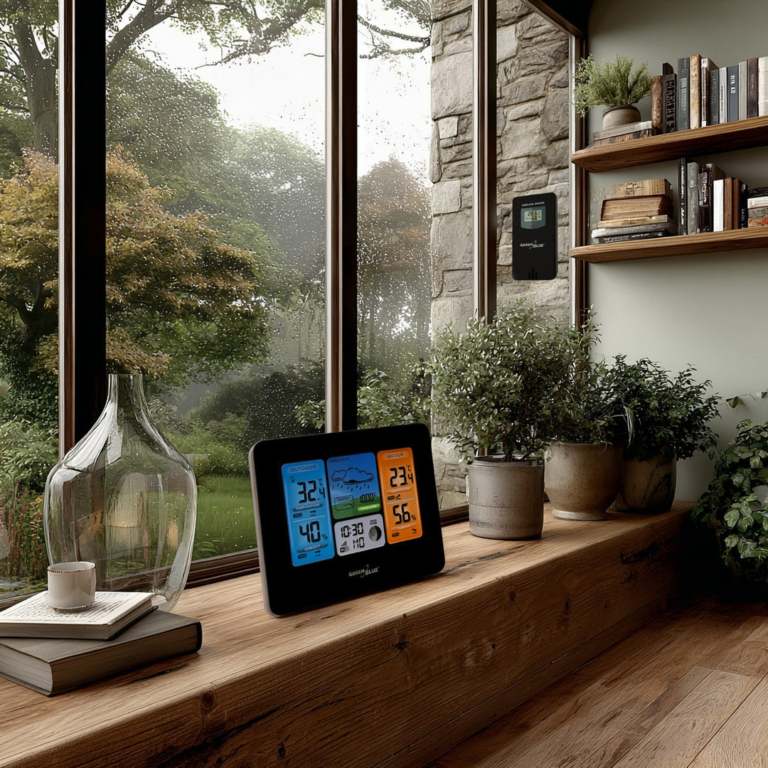 Wireless Weather Station WiFi Outdoor Temperature Sensor LCD Display IPX4