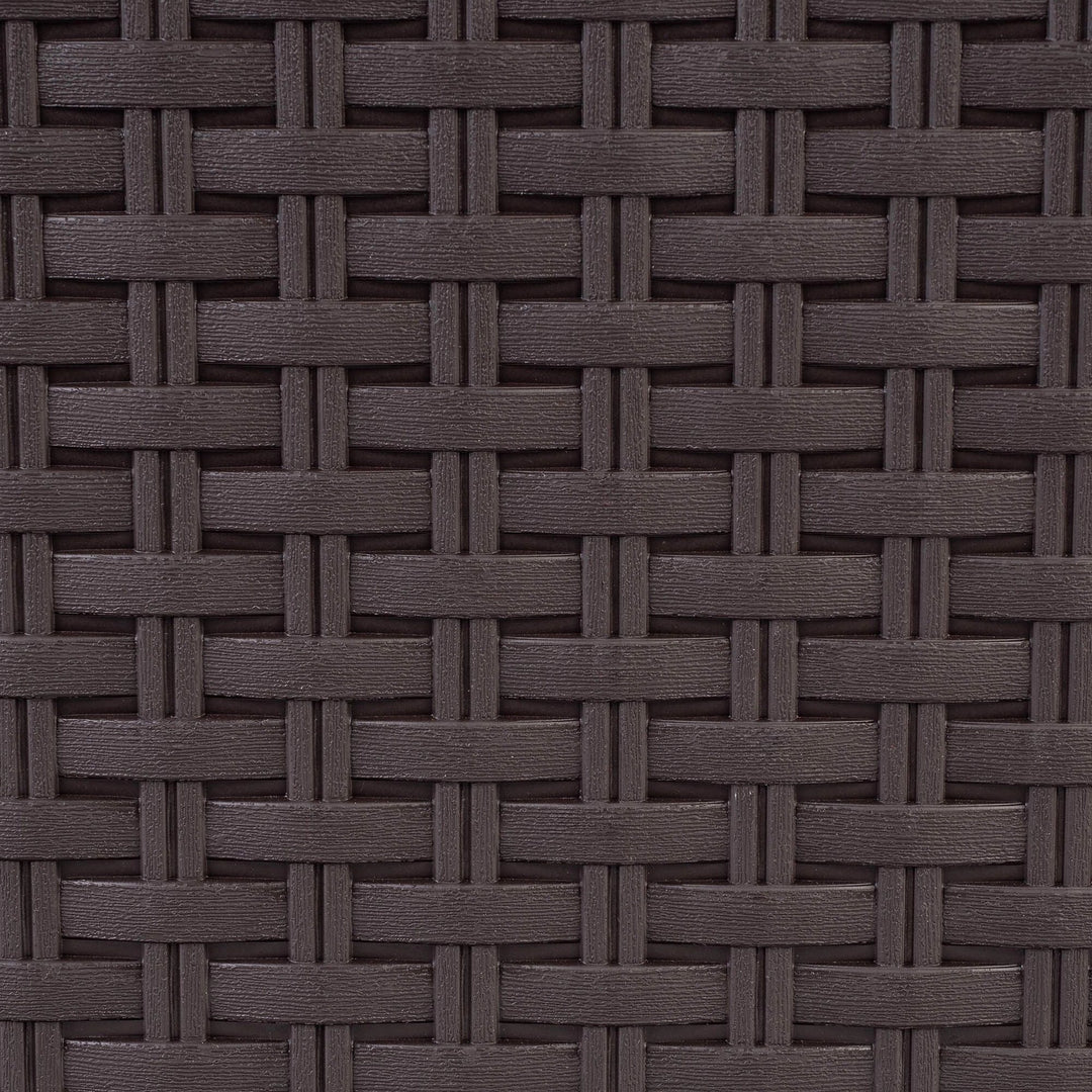 Curver 209906 Storage Unit with Drawers Curver Rattan Style Chest of Drawer Organiser Closet 4x 14L - Brown