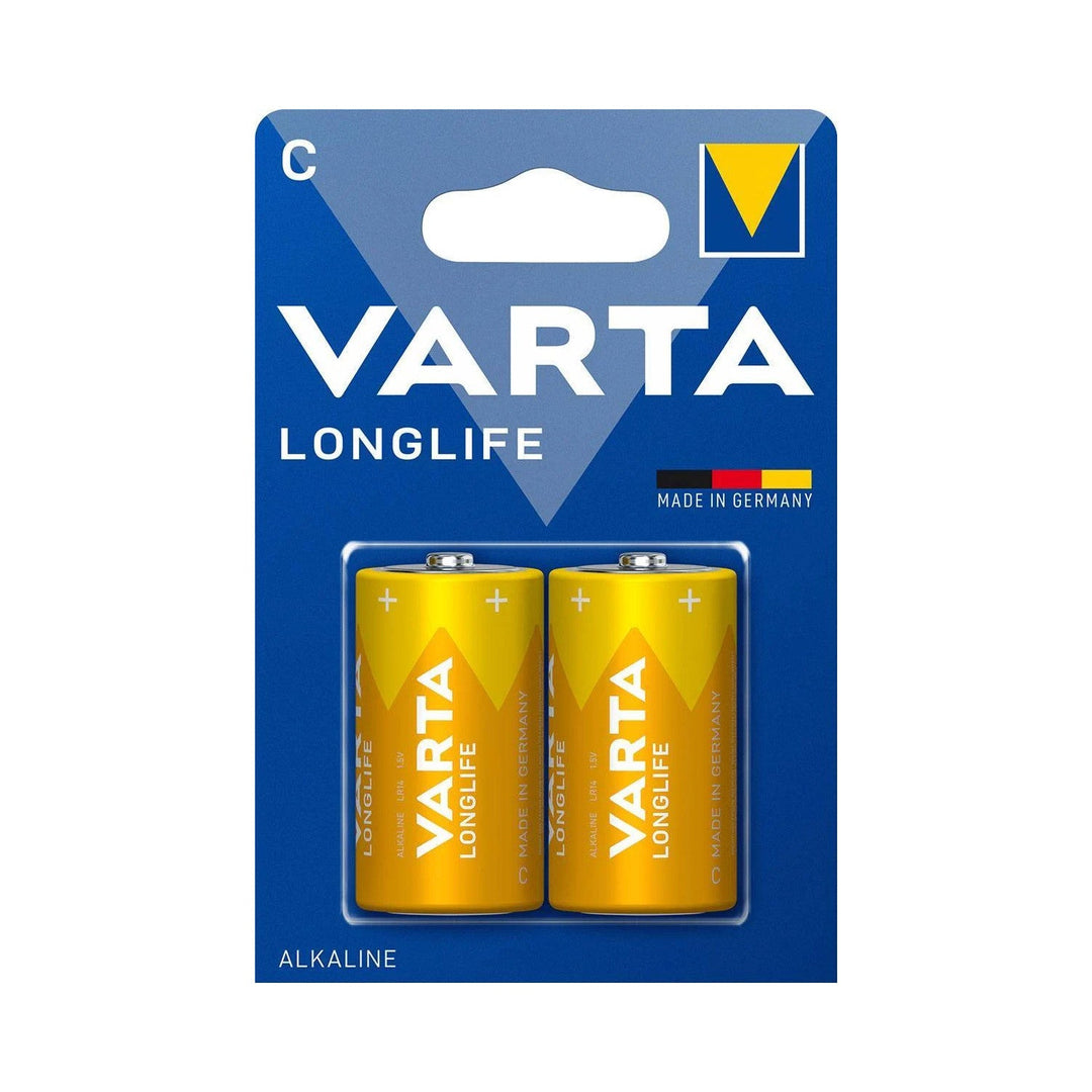2x Varta R-14 LR14 C 1.5V alkaline battery blister