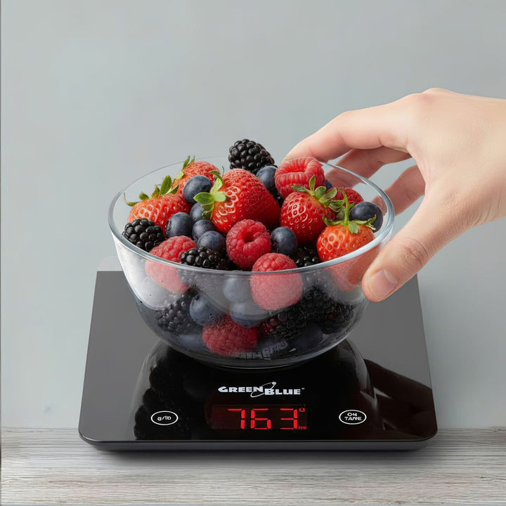 GreenBlue GB171 Digital Kitchen Scale Black  Meals Preparing