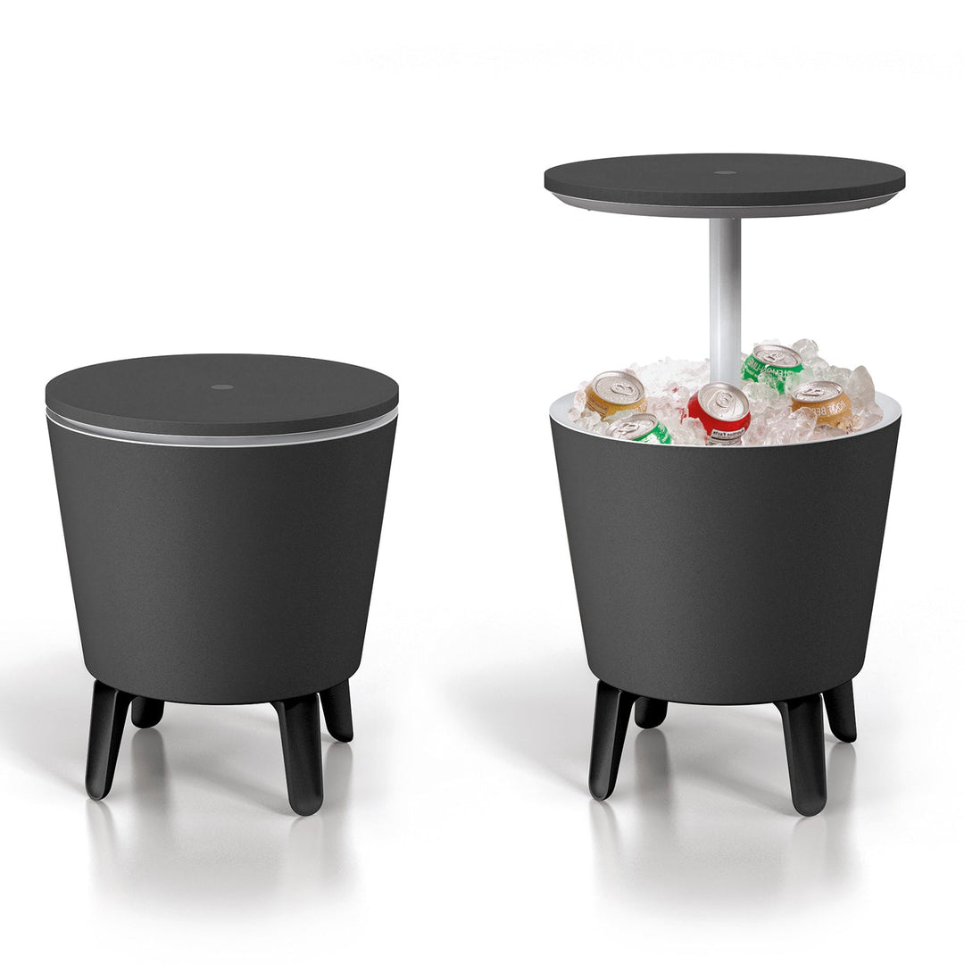 Curver Outdoor Keter Garden Cool Bar Coffe Table with Cooling Function, Grey