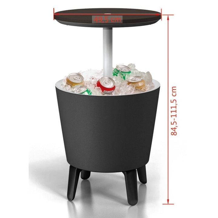 Curver Outdoor Keter Garden Cool Bar Coffe Table with Cooling Function, Grey