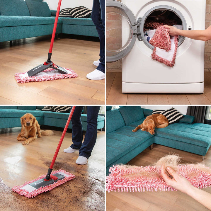 Vileda Pet Pro Chenille Refill Flat Mop Replacement Pad 1-Pack 3x More Pet Hair Removal