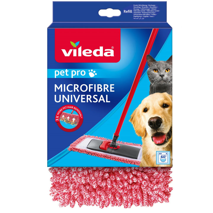 Vileda Pet Pro Chenille Refill Flat Mop Replacement Pad 1-Pack 3x More Pet Hair Removal