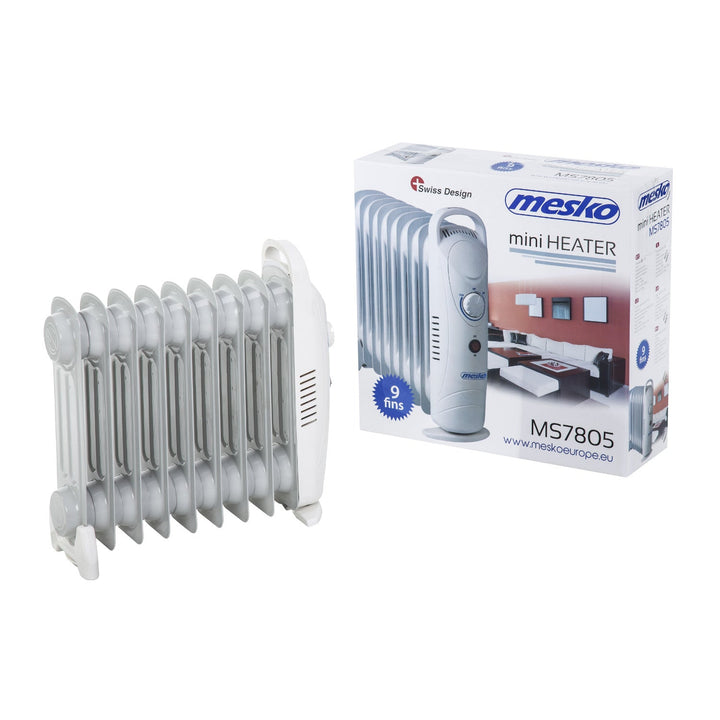 Mesko oil heater, 9 ribs, 1000W, temperature control, gray, MS 7805