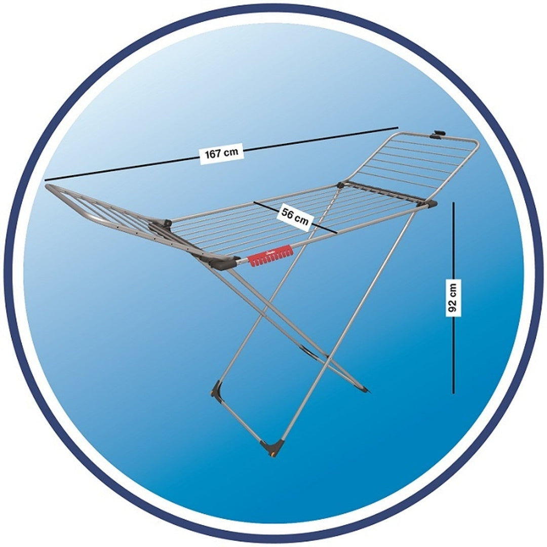 Vileda Aluminum 100 laundry dryer resistant to rust and harsh weather conditions