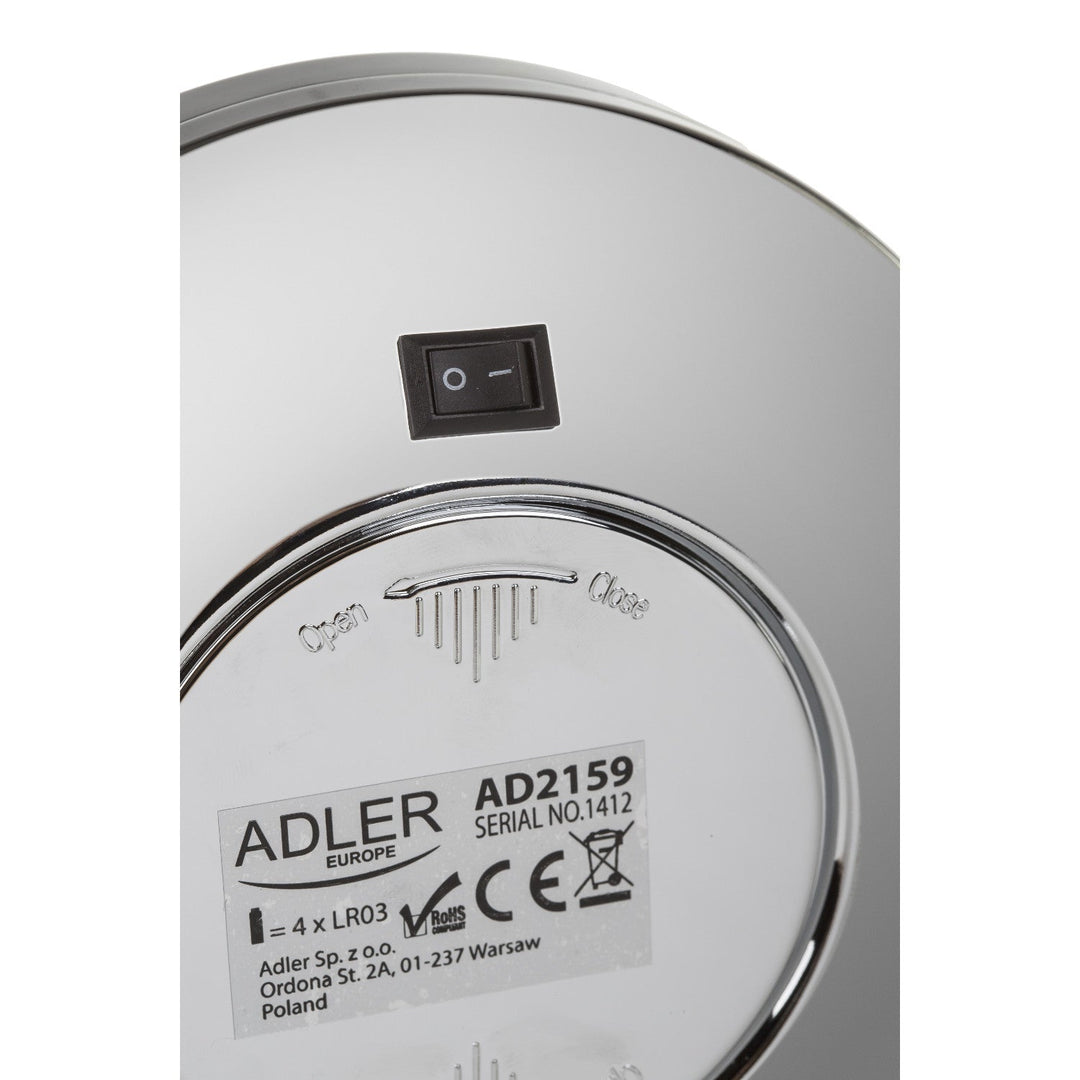 Adler AD 2159 Cosmetic Mirror Backlight Make-Up Beauty LED Illumination AAA Batteries 15cm