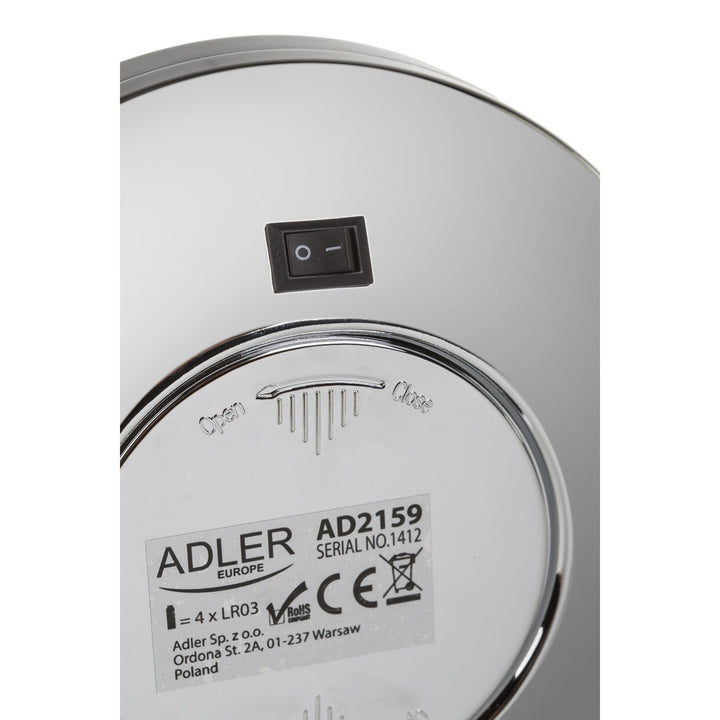 Adler AD 2159 Cosmetic Mirror Backlight Make-Up Beauty LED Illumination AAA Batteries 15cm