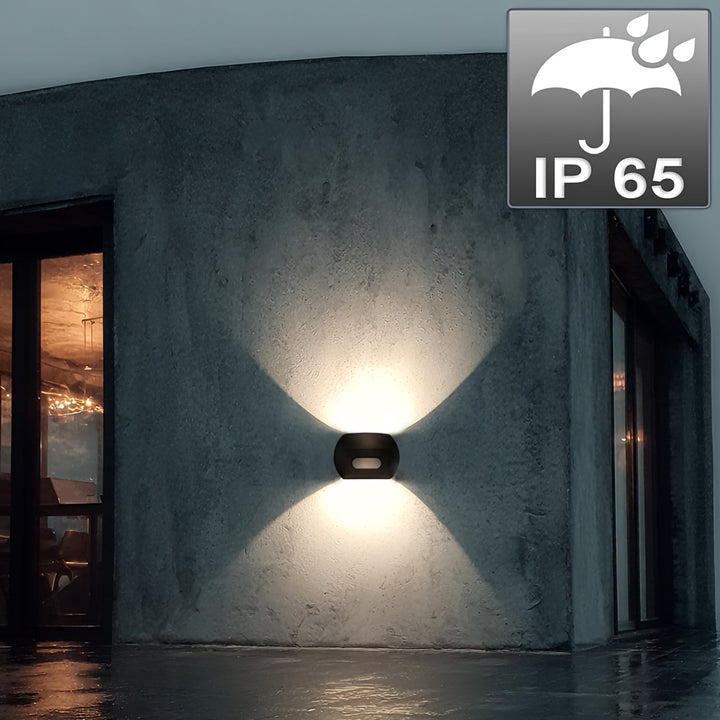 Maclean Energy MCE366 LED wall lamp with PIR sensor - PC + ALU, 20W (1600lm) Neutral White 4000K IP65 gray