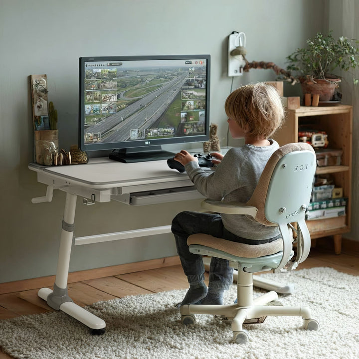 Ergo Office children ergonomic height adjustable desk, grey, max 100kg, ER-417 2cz