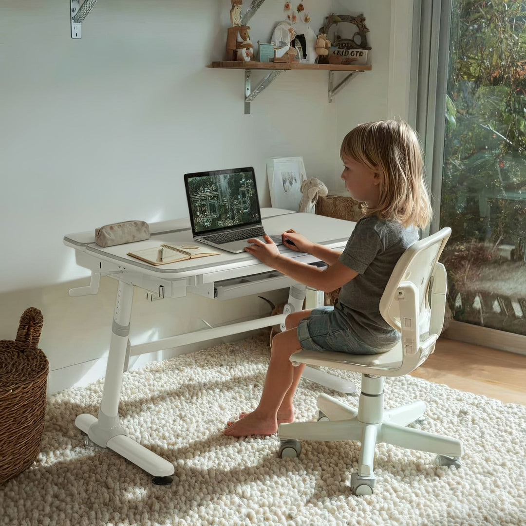 Ergo Office children ergonomic height adjustable desk, grey, max 100kg, ER-417 2cz