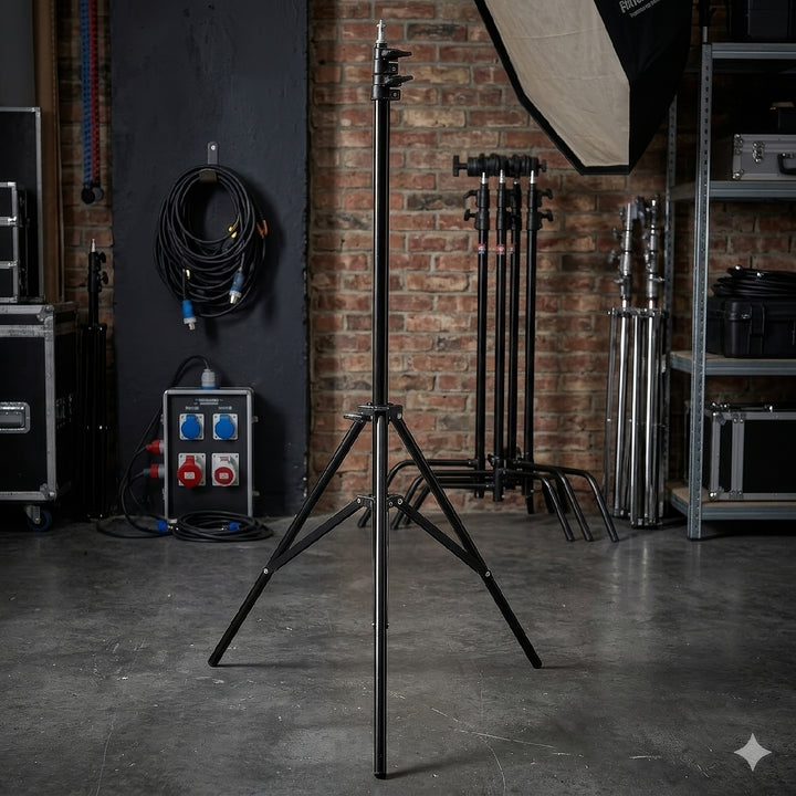 Maclean MC-163 Stand for 12" LED Ring Light, Adjustable Height 62-190cm, Lighting Stand, Lamp Stand, 3kg Load Capacity, Light Stand