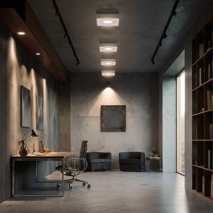Maclean MCE464 W Ceiling Lighting Fixture Recessed Luminaire Installation Frame GU10 MR16 LED Halogen