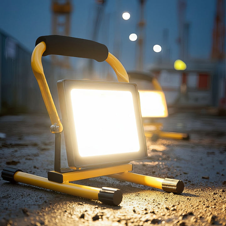 Maclean MCE632 Yellow Floor Stand for Maclean LED Floodlight Steel Adjustable Angle MCE550/530/630/632/650/652