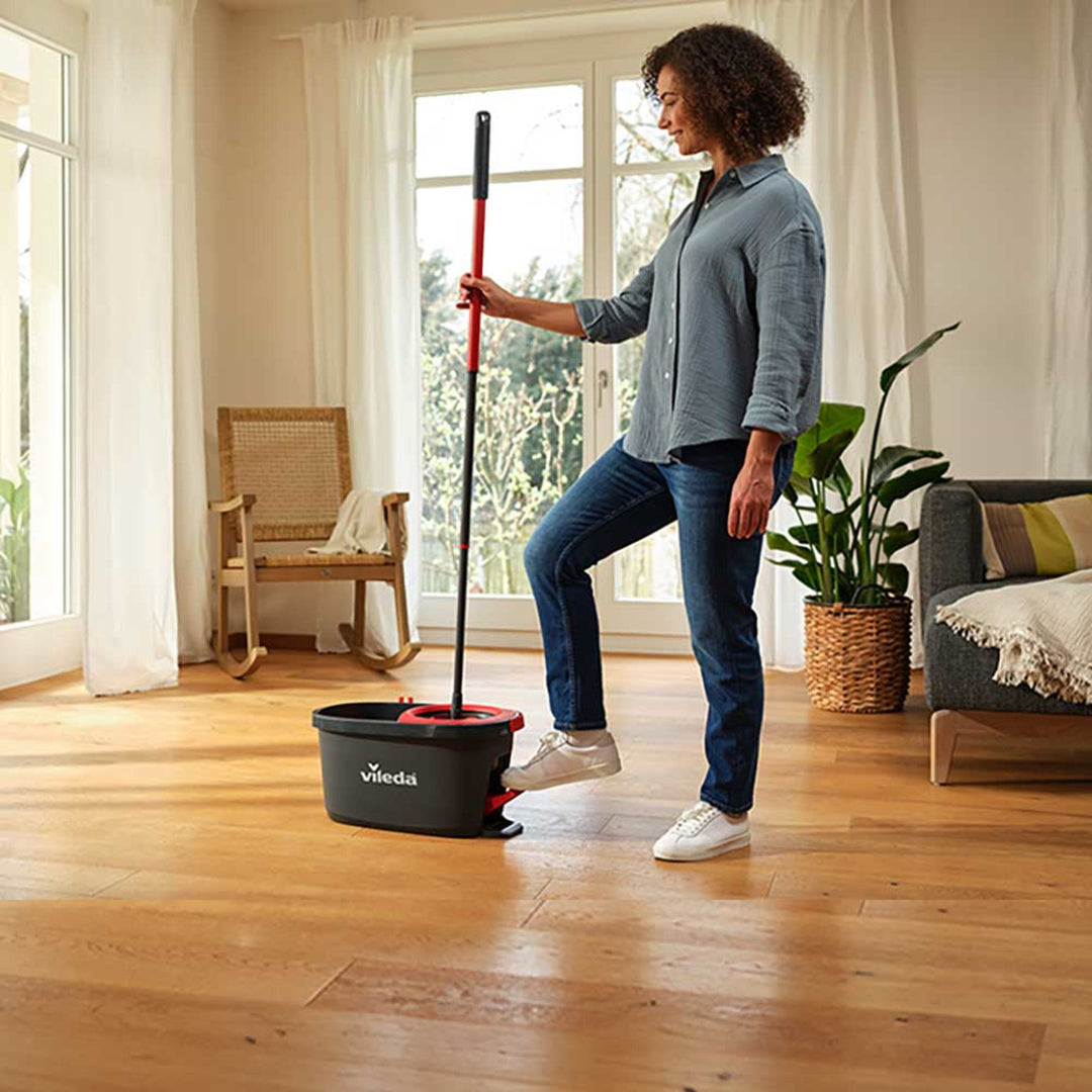 Vileda Turbo Deep Clean Spin Mop Set with Handle and Bucket