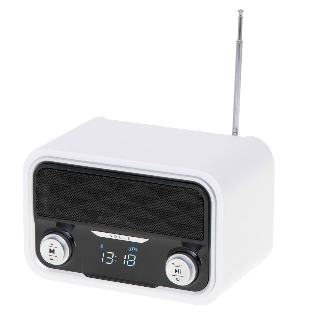 Radio FM Bluetooth 1800 mAh SD USB MP3 AUX LCD Adler AD 1185