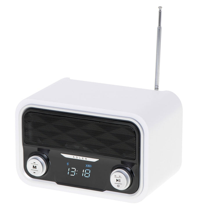 Radio FM Bluetooth 1800 mAh SD USB MP3 AUX LCD Adler AD 1185