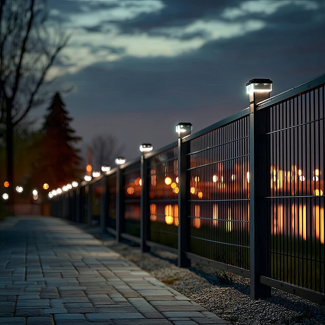 GreenBlue GB128 LED Fence Post Solar Lamp 100*100 with Dusk Sensor