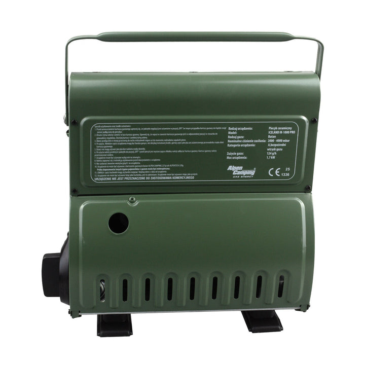 Alpen Camping portable gas stove, gas consumption 124 g/h, piezo ignition, IK-1000 PRO, ICELAND