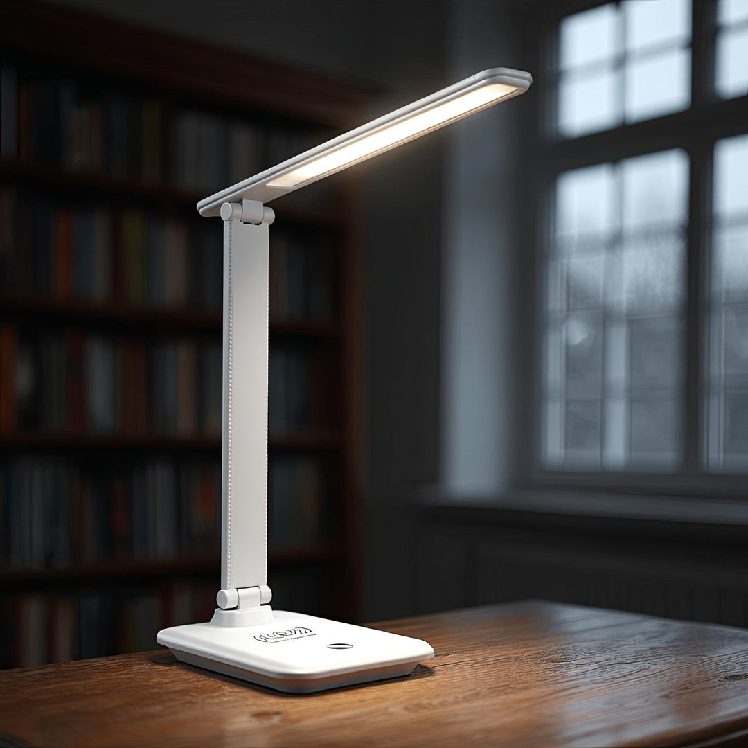 Maclean MCE616 Dimmable LED Desk Lamp Desk Lamp 9W with Induction Qi Charger Adjustable Ligth Temperature White