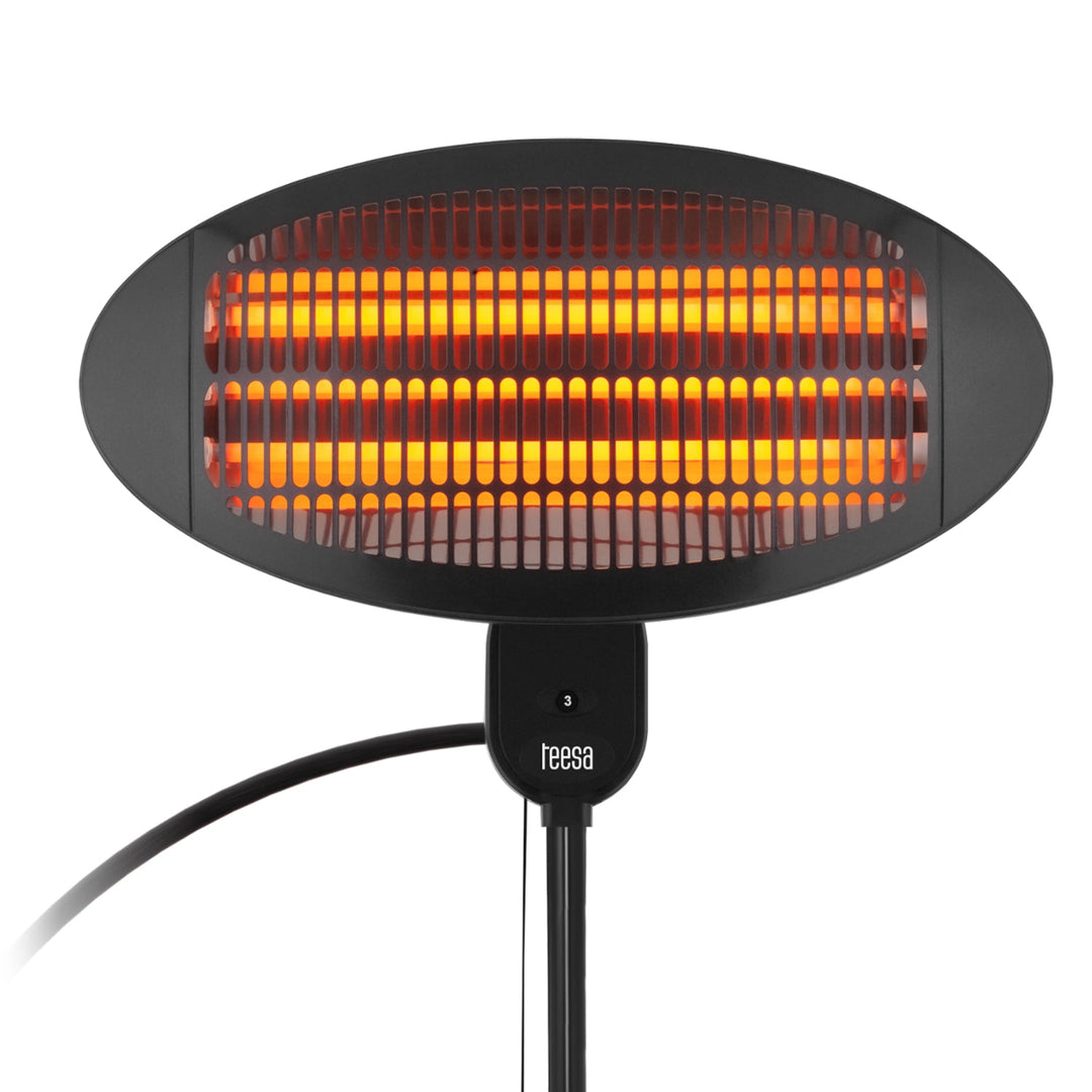 Teesa TSA8050 Infrared Electric Radiant Heater for Patio Balcony Terrace IR 2000W IPX4 Efficient Sturdy
