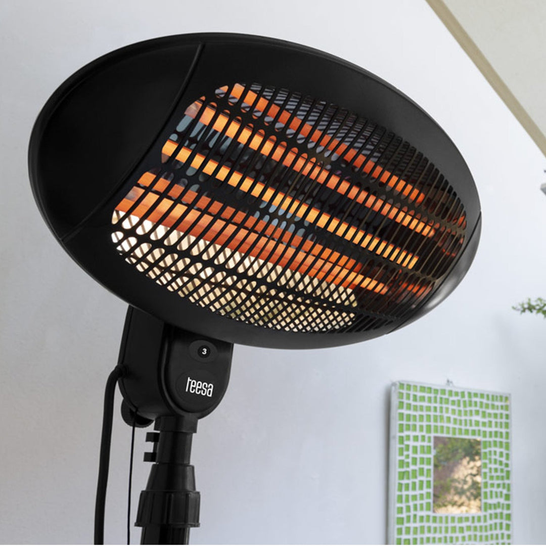 Teesa TSA8050 Infrared Electric Radiant Heater for Patio Balcony Terrace IR 2000W IPX4 Efficient Sturdy