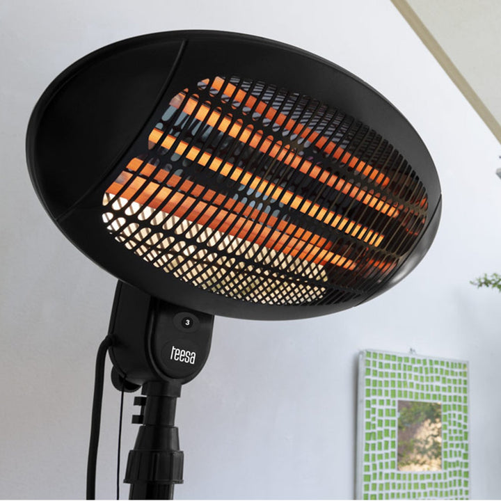 Teesa TSA8050 Infrared Electric Radiant Heater for Patio Balcony Terrace IR 2000W IPX4 Efficient Sturdy