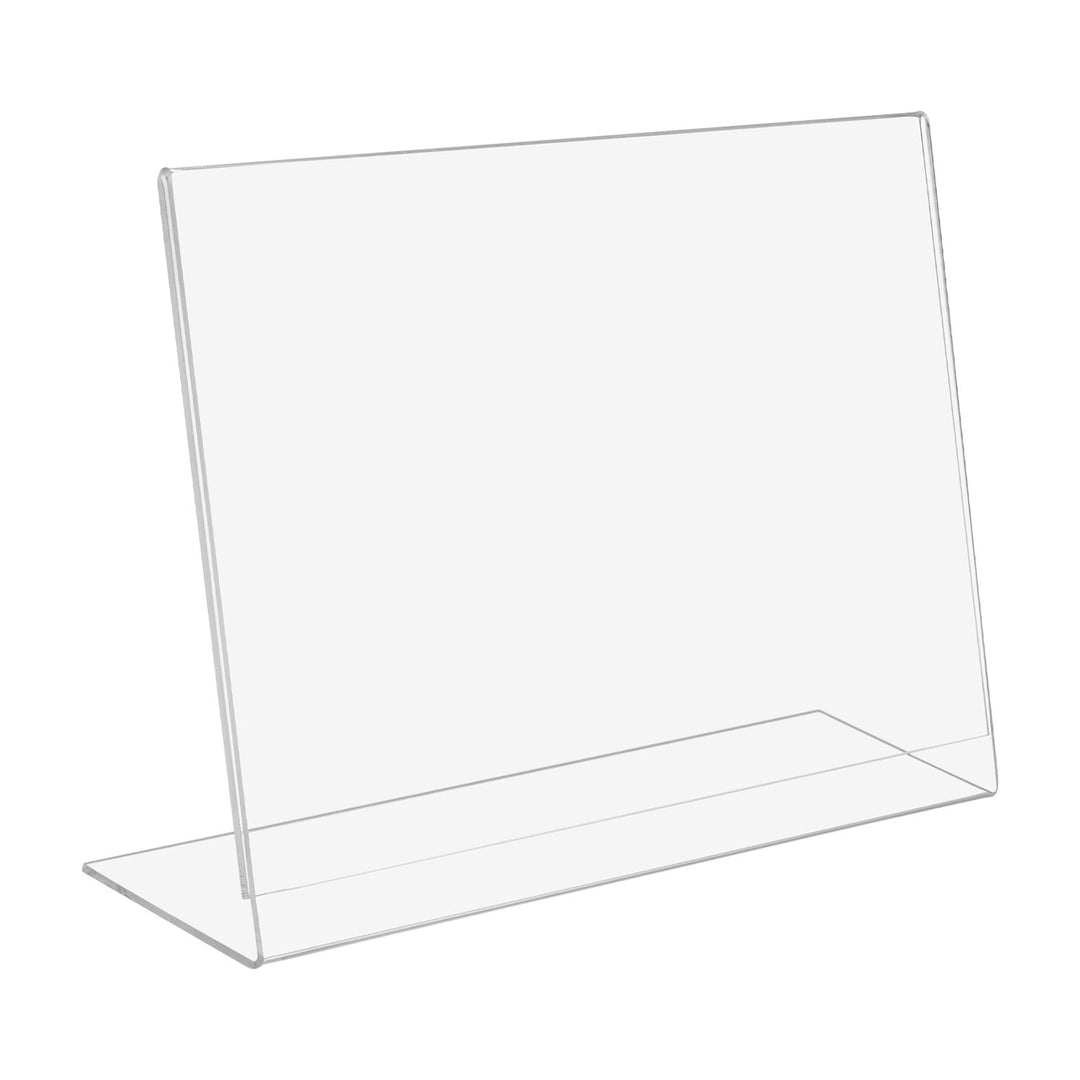 Stand stand stand A5 for description, leaflet, menu, type L, horizontal, transparent