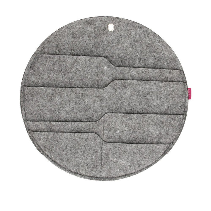 Bertoni felt wall organizer Circle L diameter 35 cm - gray, 4 pockets