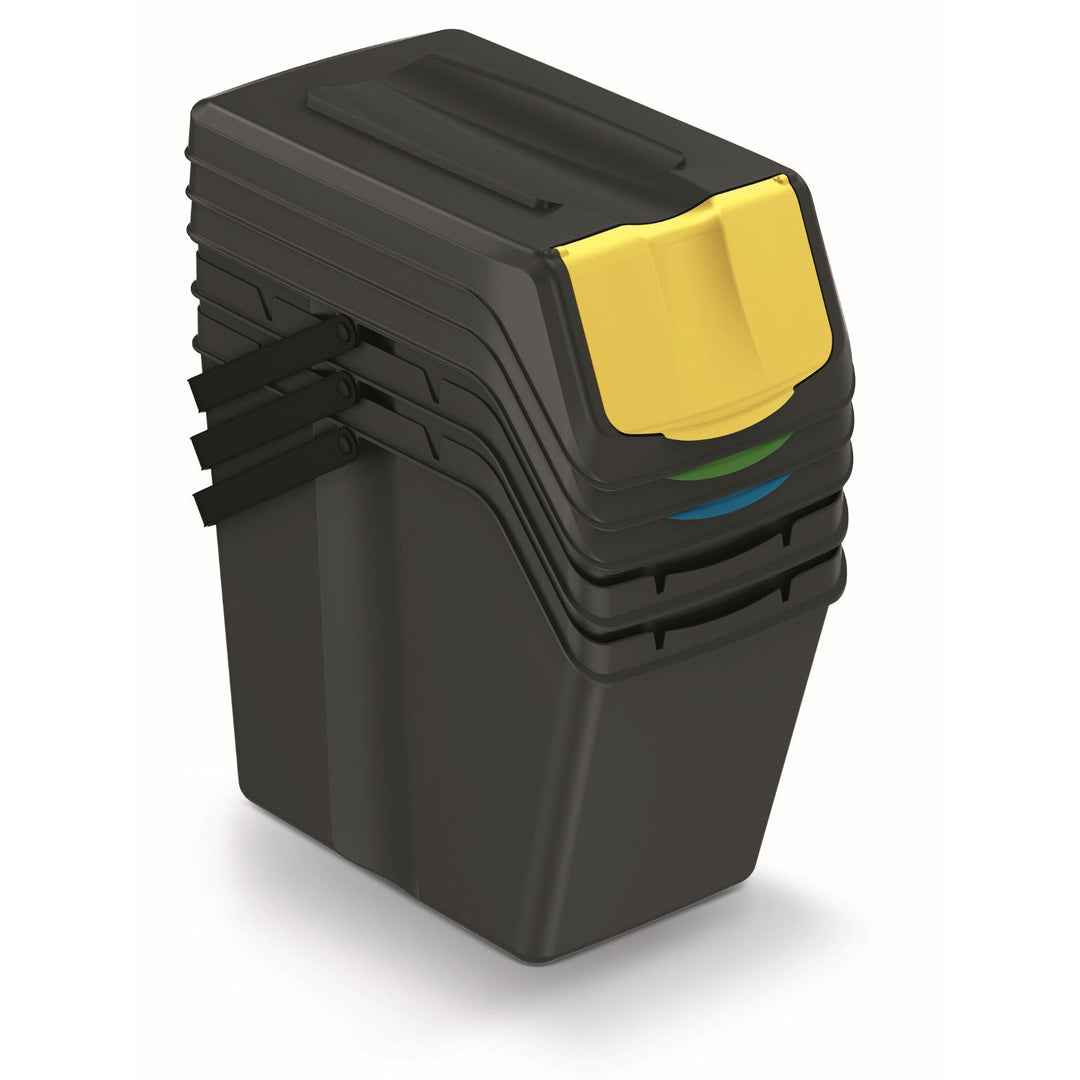 Keden SORTI BOX 3x25l trash garbage can - black recycling