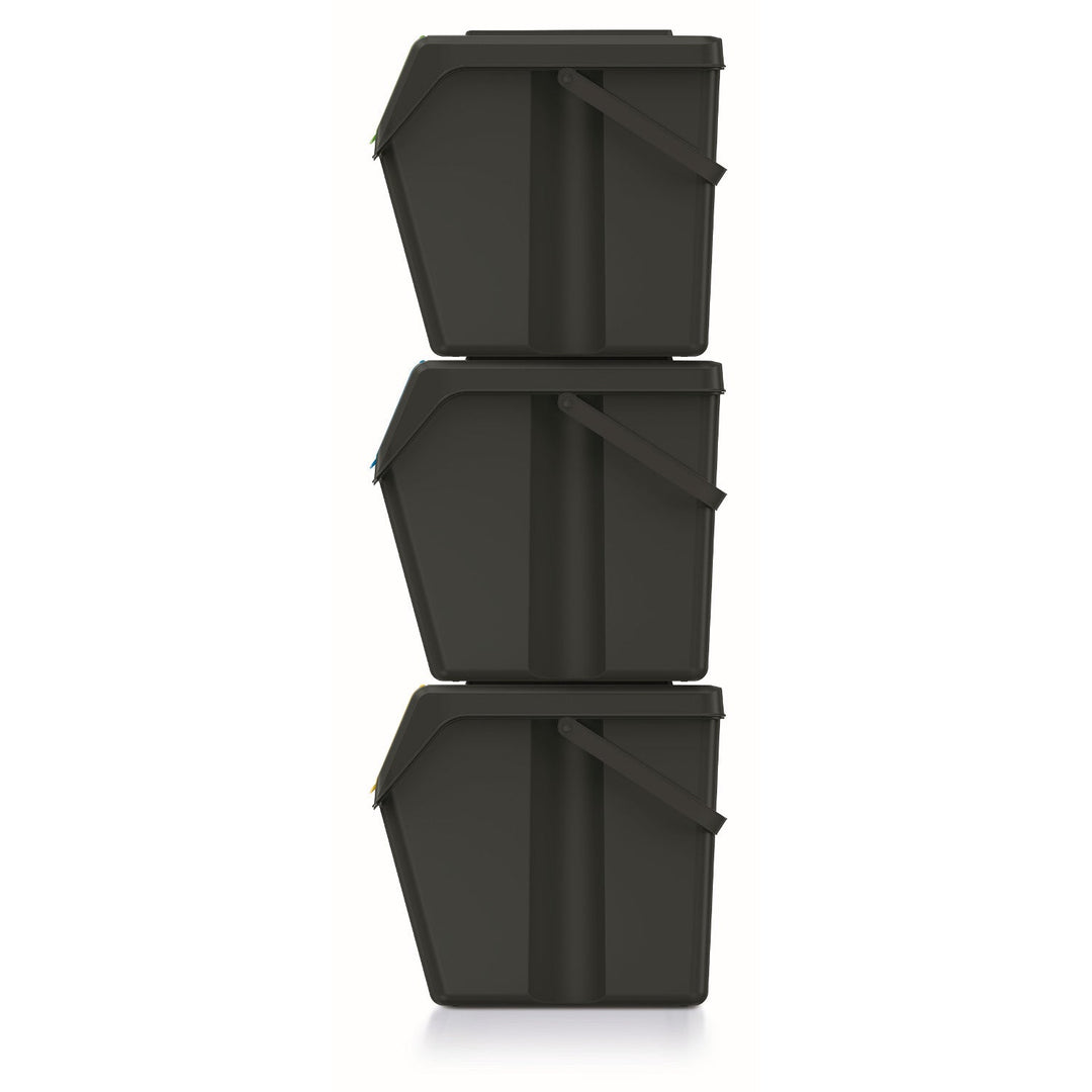 Keden SORTI BOX 3x25l trash garbage can - black recycling