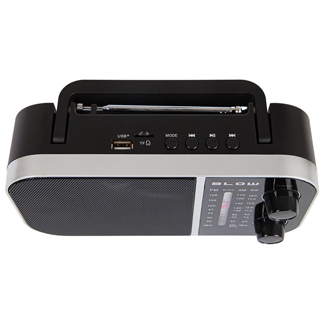 Blow Portable analog AM/FM radio RA6 battery and mains power