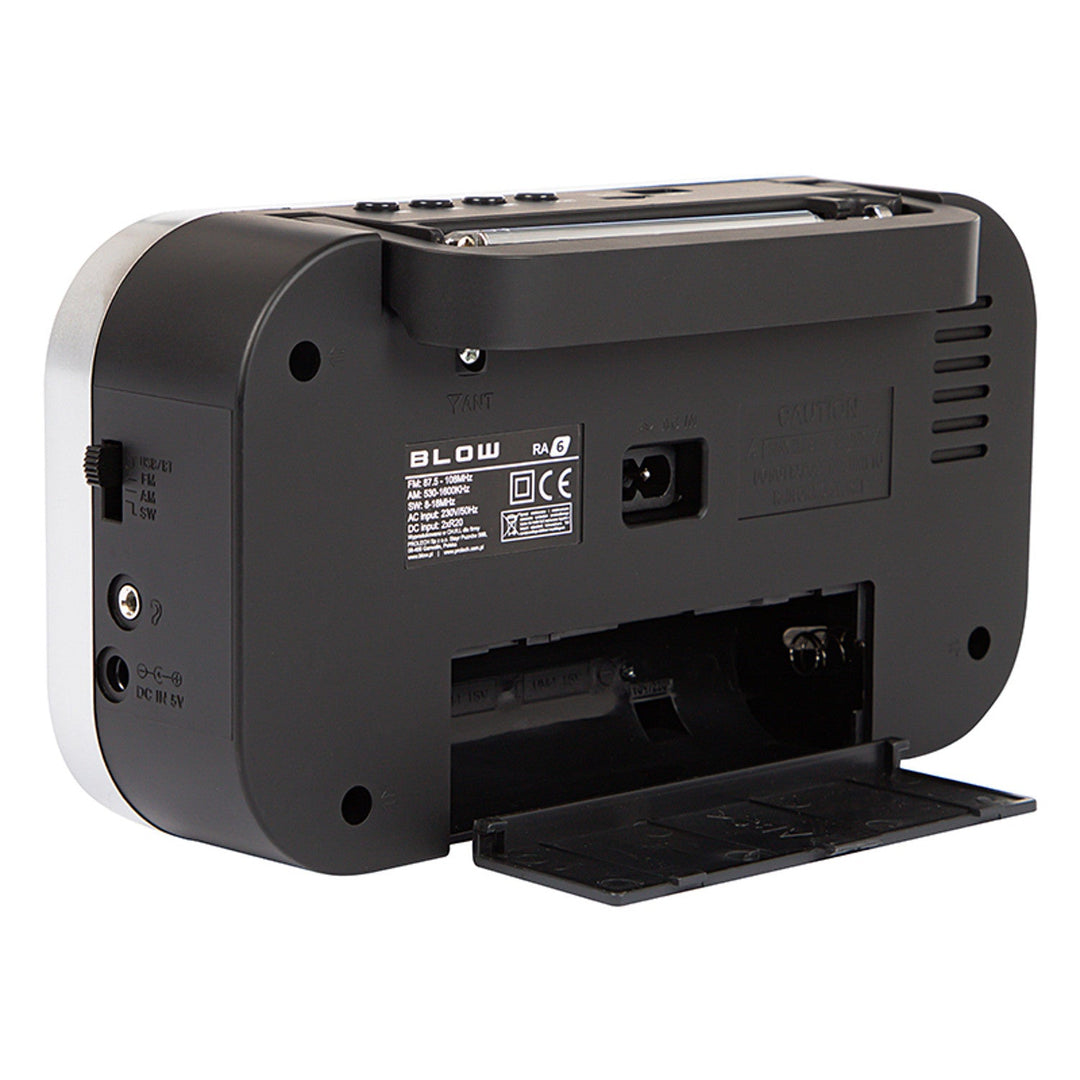 Blow Portable analog AM/FM radio RA6 battery and mains power