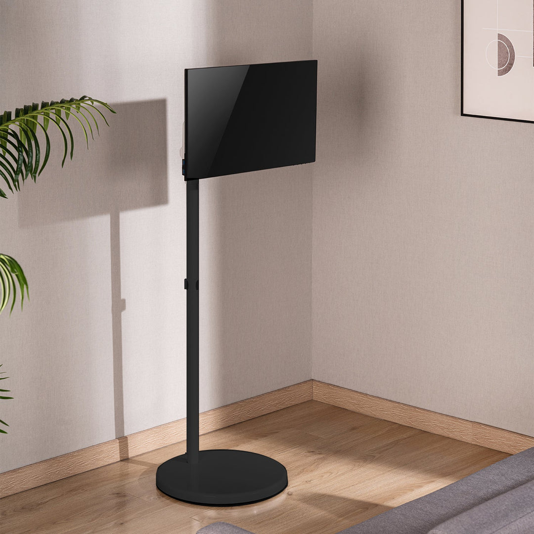 Maclean MC-970B Mobile Monitor or TV Floor Stand, Casters, Gas Spring, 17"-35", 2-10kg, Black, VESA standard: 75x75, 100x100 mm